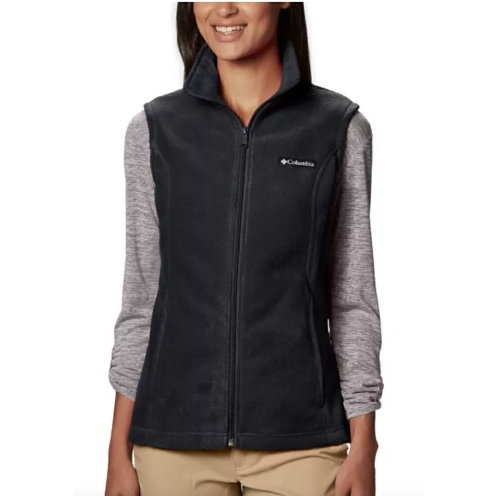 Columbia Benton Springs Black Fleece Full Zip Vest L